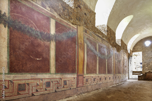 Pompeii House of the Cryptoporticus 01, very important archaeological site, nobody photo