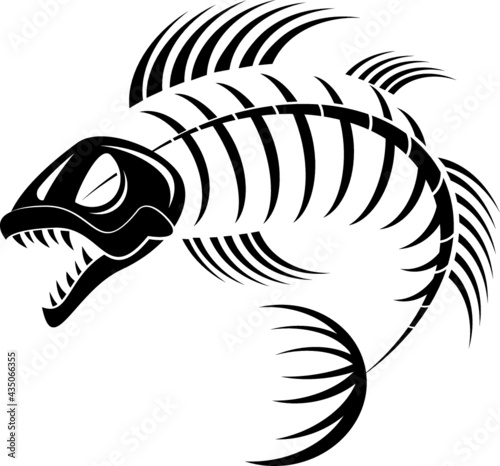 skeleton fish attack fishing lure