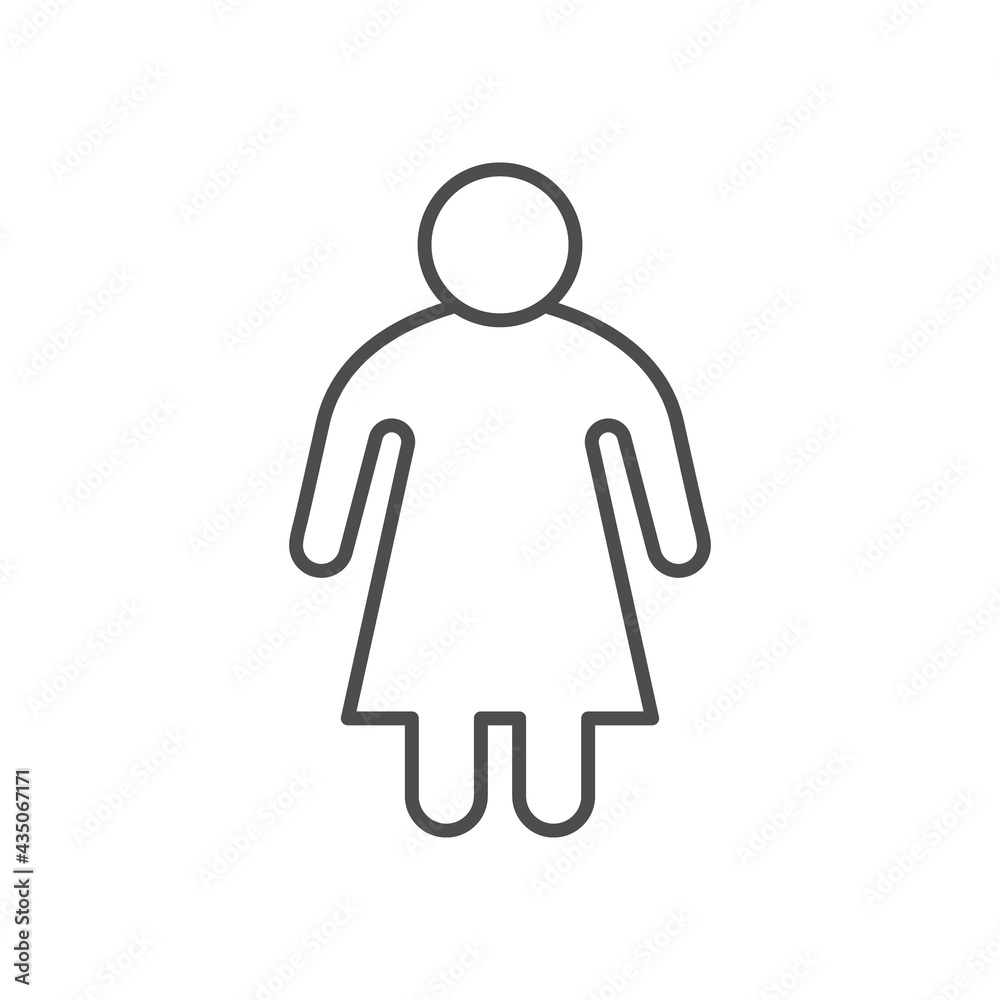 Woman or female line outline icon Woman or female line outline icon