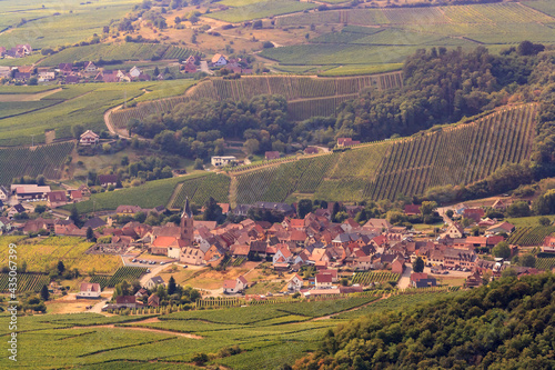 Above view of the Alsace village and country