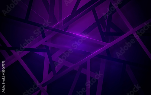 Abstract geometric lines structure overlap violet background. Vector illustration