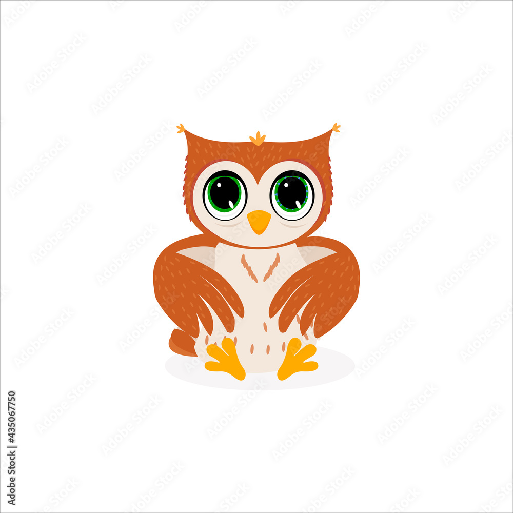 Obraz premium cute cartoon owl