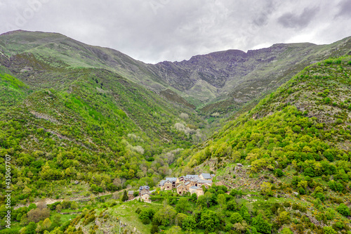 Pamoramica of the mountain town of Coll, Catalonia - Spain. It belongs to the municipality of Valle de Bohi