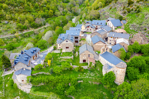 Pamoramica of the mountain town of Coll, Catalonia - Spain. It belongs to the municipality of Valle de Bohi photo