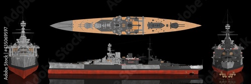 Obraz na plátně 英国海軍 巡洋戦艦「レパルス」