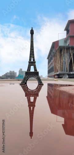 Eiffel Tower With Sky Background 
Photo Click By - Android Mobile ( Redmi Note 9 Pro Max) photo