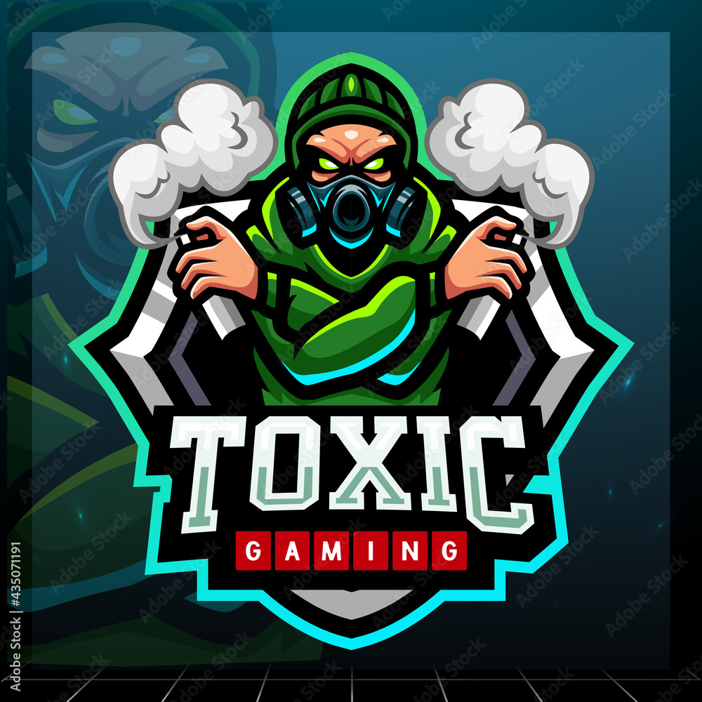 Toxic mascot. esport logo design Toxic mascot. esport logo design