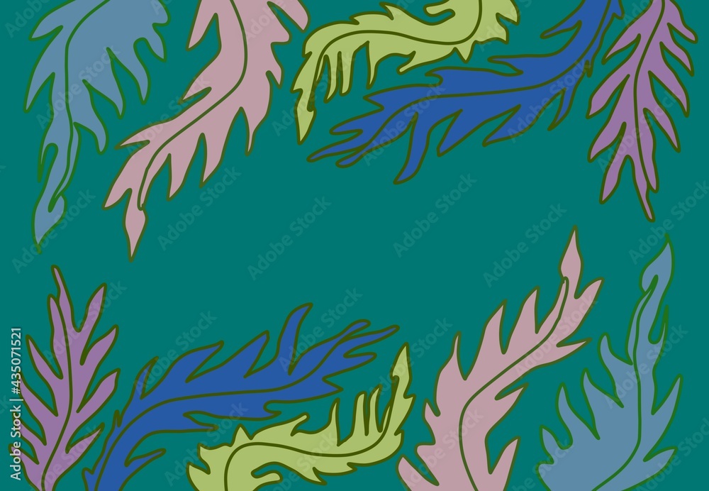 Sfondo banner foglie colorate Sfondo banner foglie colorate