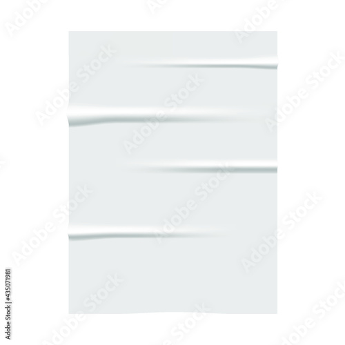 Bad glued paper sheet texture  vector illustration