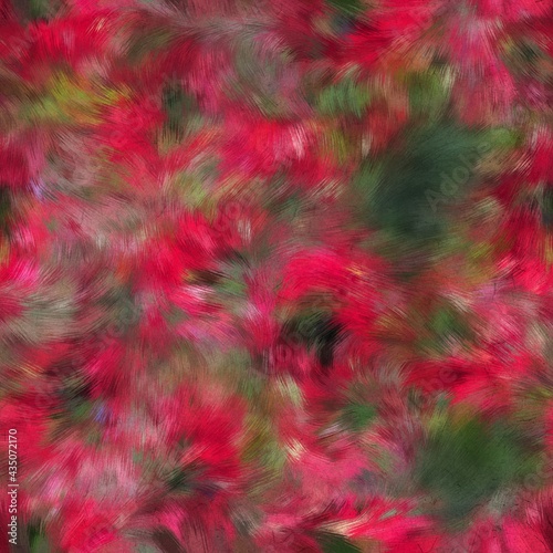 Seamless faux digital painted floral pattern print. High quality illustration. Procedural painting with realistic brush strokes in impressionistic style. Abstract art for surface design and print.