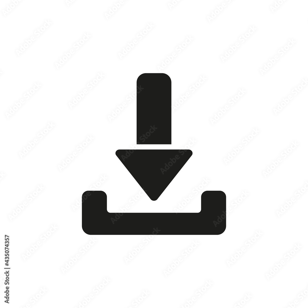 Download file icon for web and mobile UI design element. Download file icon for web and mobile UI design element.