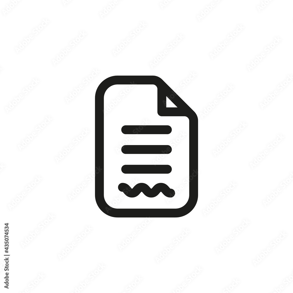 Signed document icon. Business contract signature symbol for web and mobile application UI design. Signed document icon. Business contract signature symbol for web and mobile application UI design.