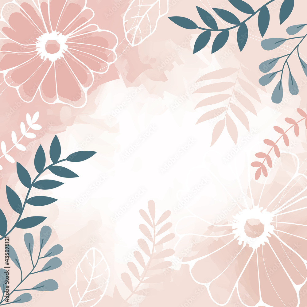 flower Spring background with beautiful. abstract flower backgrounds. space for text. for posters, cover design templates, social media stories wallpapers with spring leaves and flowers.