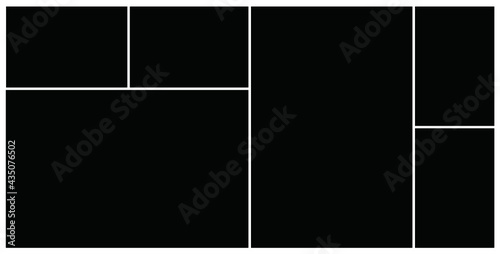Photo frame templates collage