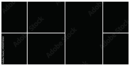 Photo frame templates collage