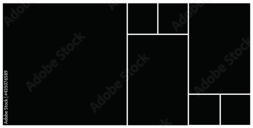 Photo frame templates collage