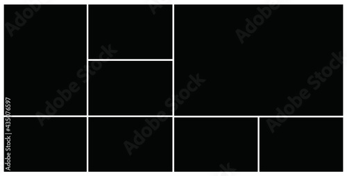 Photo frame templates collage