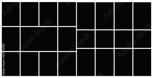 Photo frame templates collage