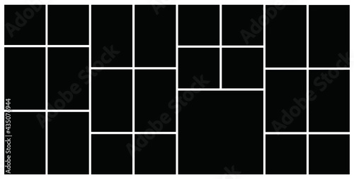 Photo frame templates collage