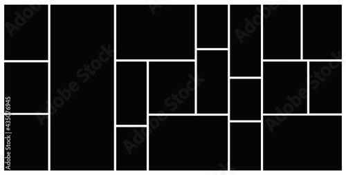 Photo frame templates collage