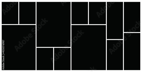 Photo frame templates collage