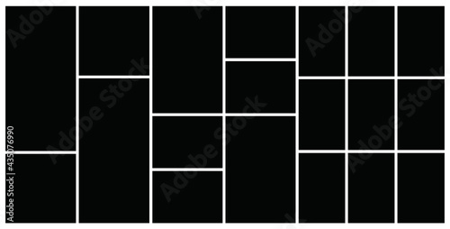 Photo frame templates collage