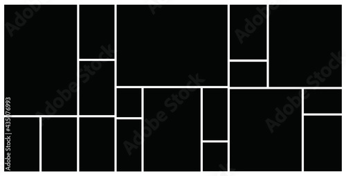 Photo frame templates collage