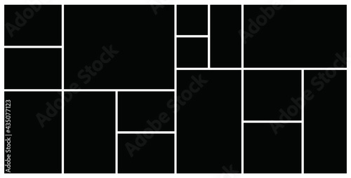 Photo frame templates collage