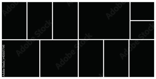 Photo frame templates collage