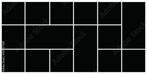 Photo frame templates collage