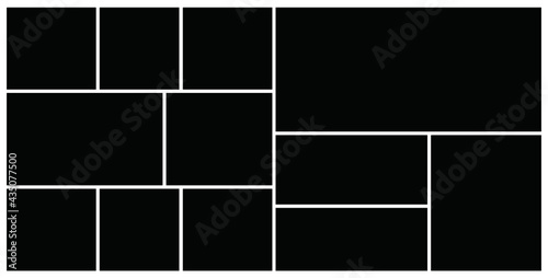 Photo frame templates collage