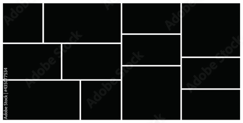 Photo frame templates collage
