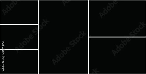 Photo frame templates collage