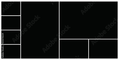 Photo frame templates collage