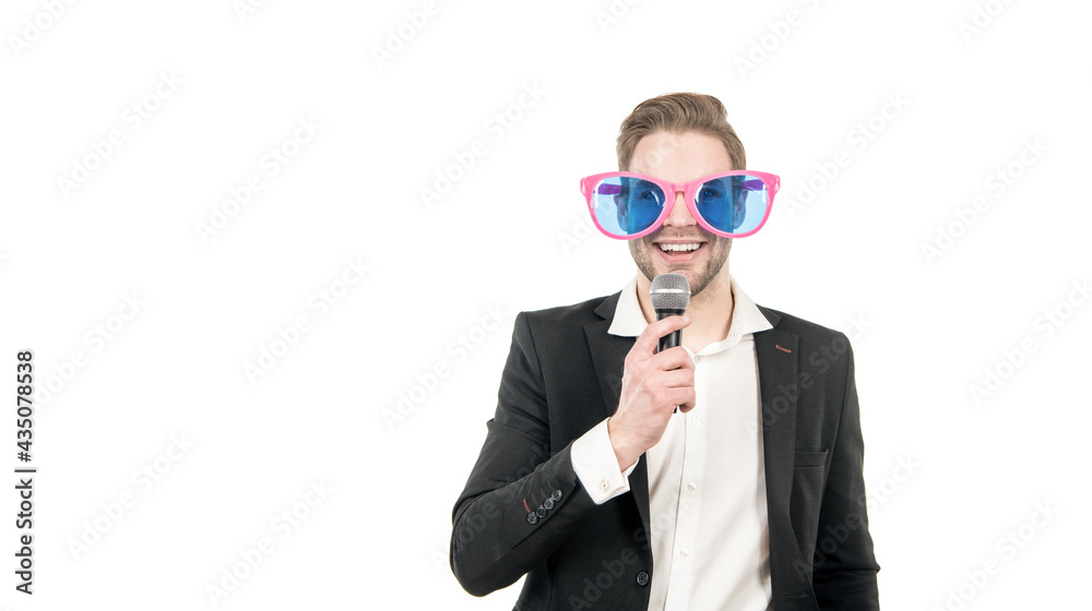 Humorous in nature. Funny man with microphone. Standup show. Standup comic Humorous in nature. Funny man with microphone. Standup show. Standup comic