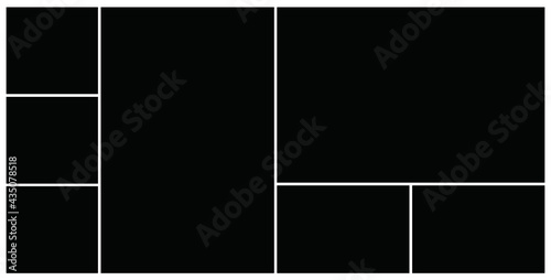Photo frame templates collage