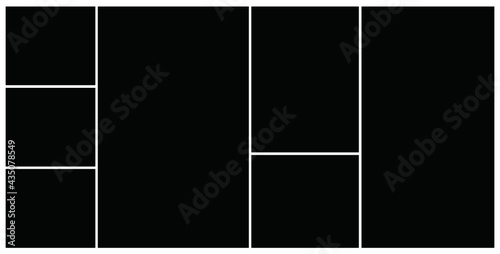 Photo frame templates collage