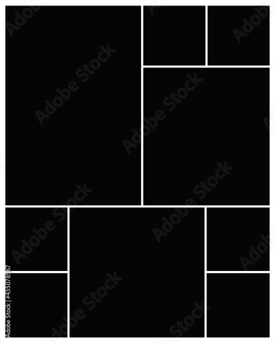 Photo frame templates collage