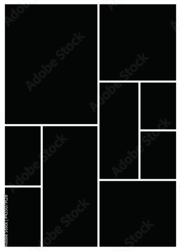 Photo frame templates collage