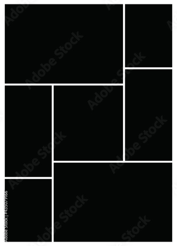 Photo frame templates collage
