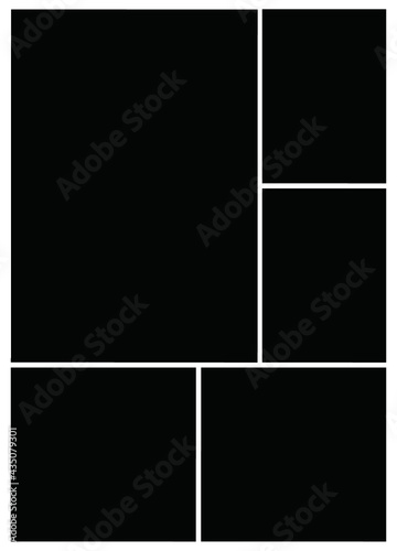 Photo frame templates collage