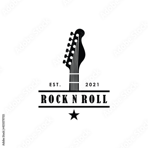 guitar rock and roll music festival logo design inspiration