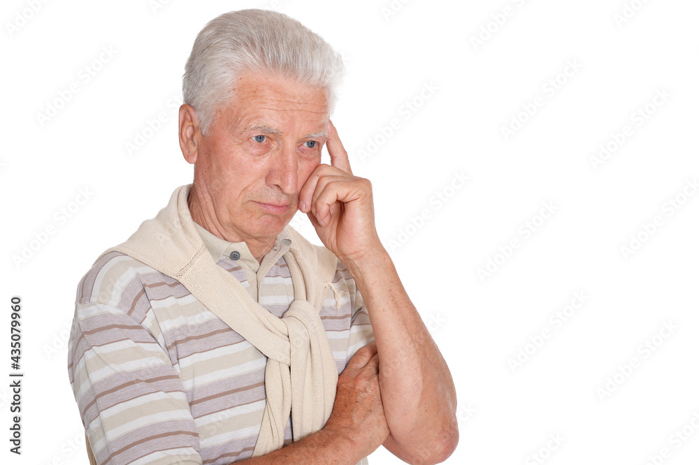 Portrait of thoughtful senior man Portrait of thoughtful senior man