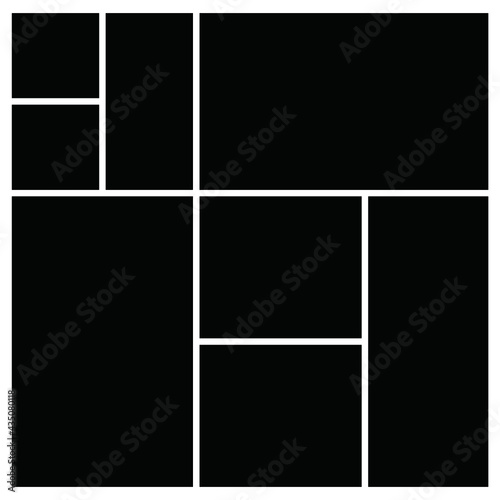 Photo frame templates collage