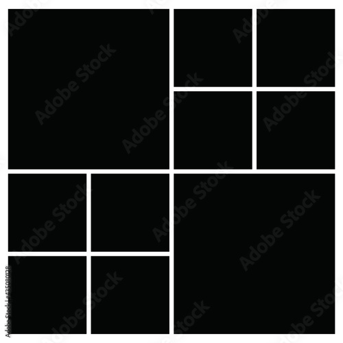 Photo frame templates collage