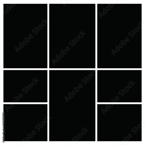 Photo frame templates collage