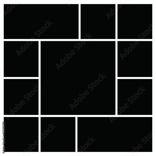 Photo frame templates collage