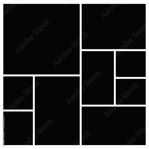 Photo frame templates collage