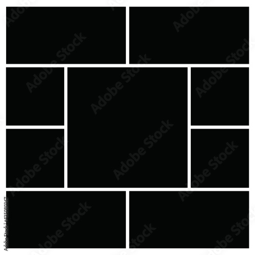 Photo frame templates collage