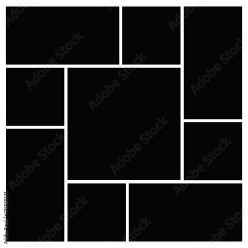 Photo frame templates collage